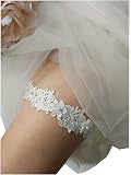 Jarretière De Mariée En Dentelle Blanche Avec Nœud - Élastique, Accessoire Élégant Pour Robe De Mariage, Cadeau Douche Nuptiale