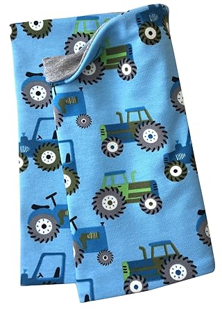 Wollhuhn Öko Jungen Leichter Traktor Schlupfschal/Halstuch Hellblau Slim/Schmal 20170715S