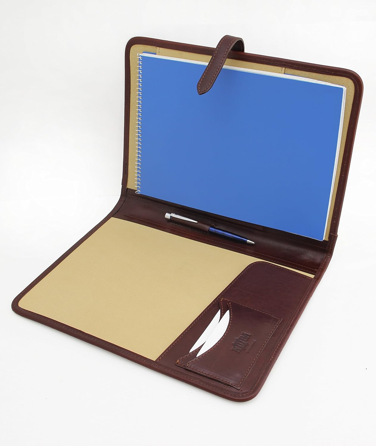 Brown Leather Business Padfolio, A4 Organiser for Lawyers & Legal Professionals, Premium Italian Leather Document Holder - Image 4