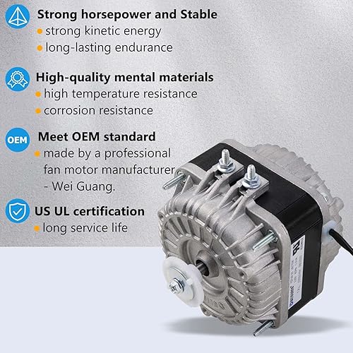 YZF18-25 Fan AC Motor 120V 18W 1.01A 60Hz Shaded Pole Condenser