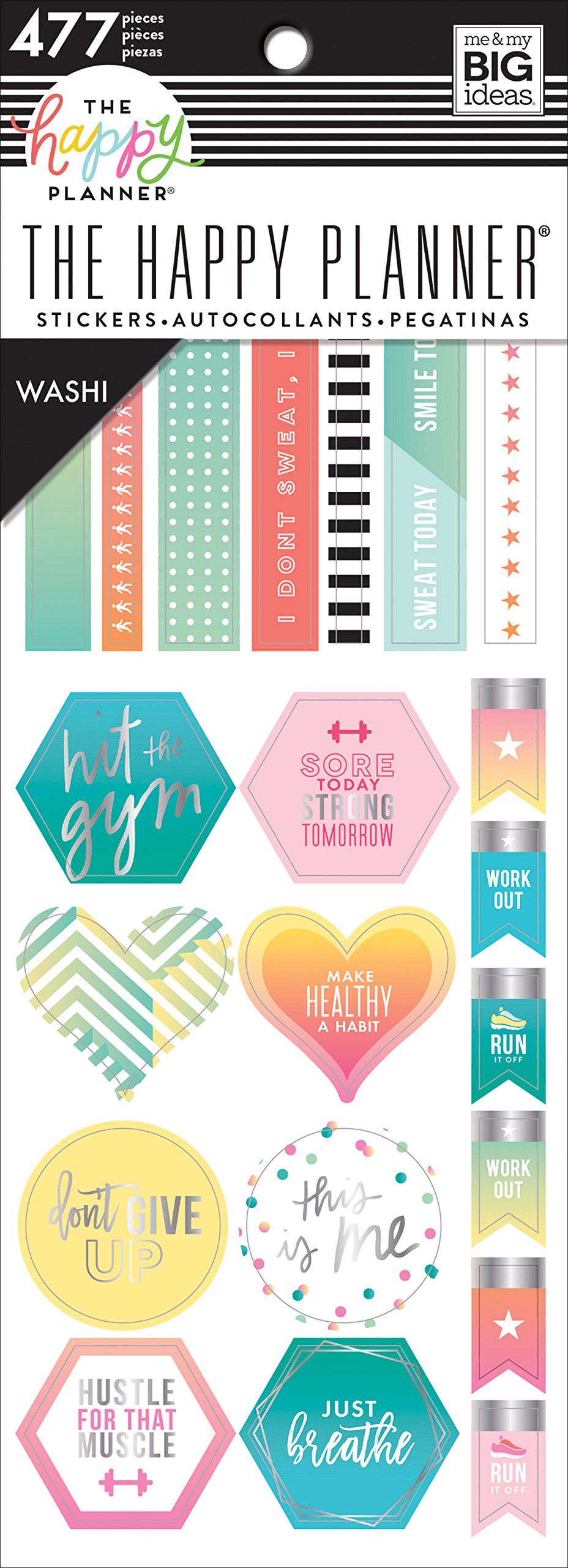 Create 365 Planner Washi Tape Fitness Stickers