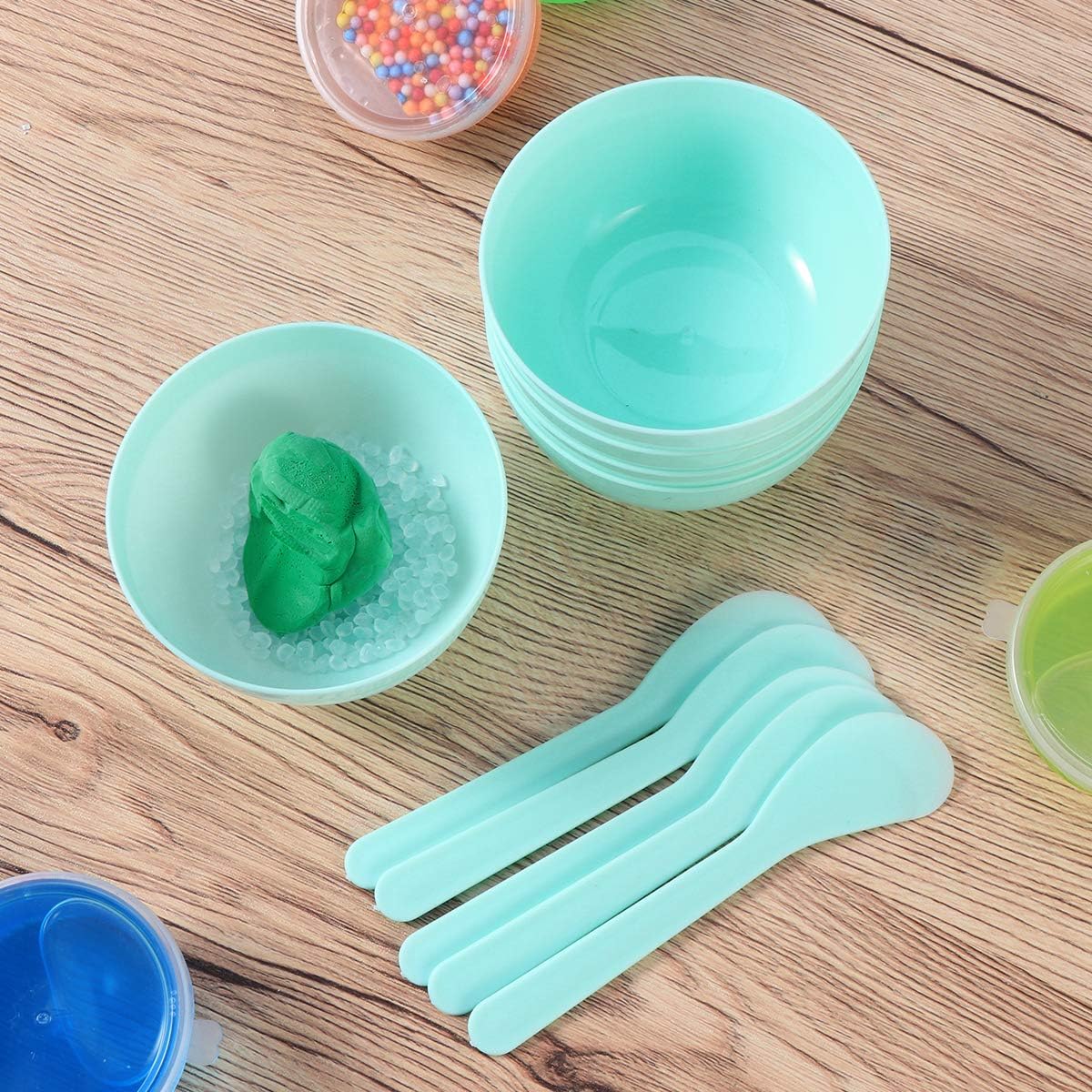Supvox Slime Mixing Bowls with Spoon Glue for Kids Fun Slime Making ...
