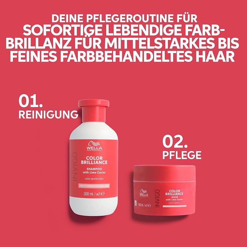 Professionals Invigo Color Brilliance Mask fine – professionelle Haarmaske für feines, gefärbtes Haar – farbschützende Haarkur mit Vitamin E und Antioxidanzien – 500 ml