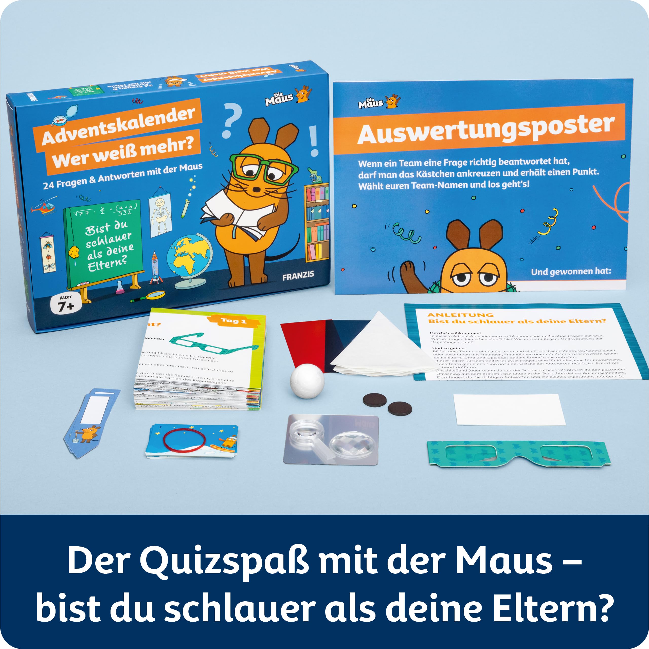 FRANZIS 67216 - Die Maus Adventskalender Wer weiß mehr?: 24 Fragen & Antworten mit der Maus 2