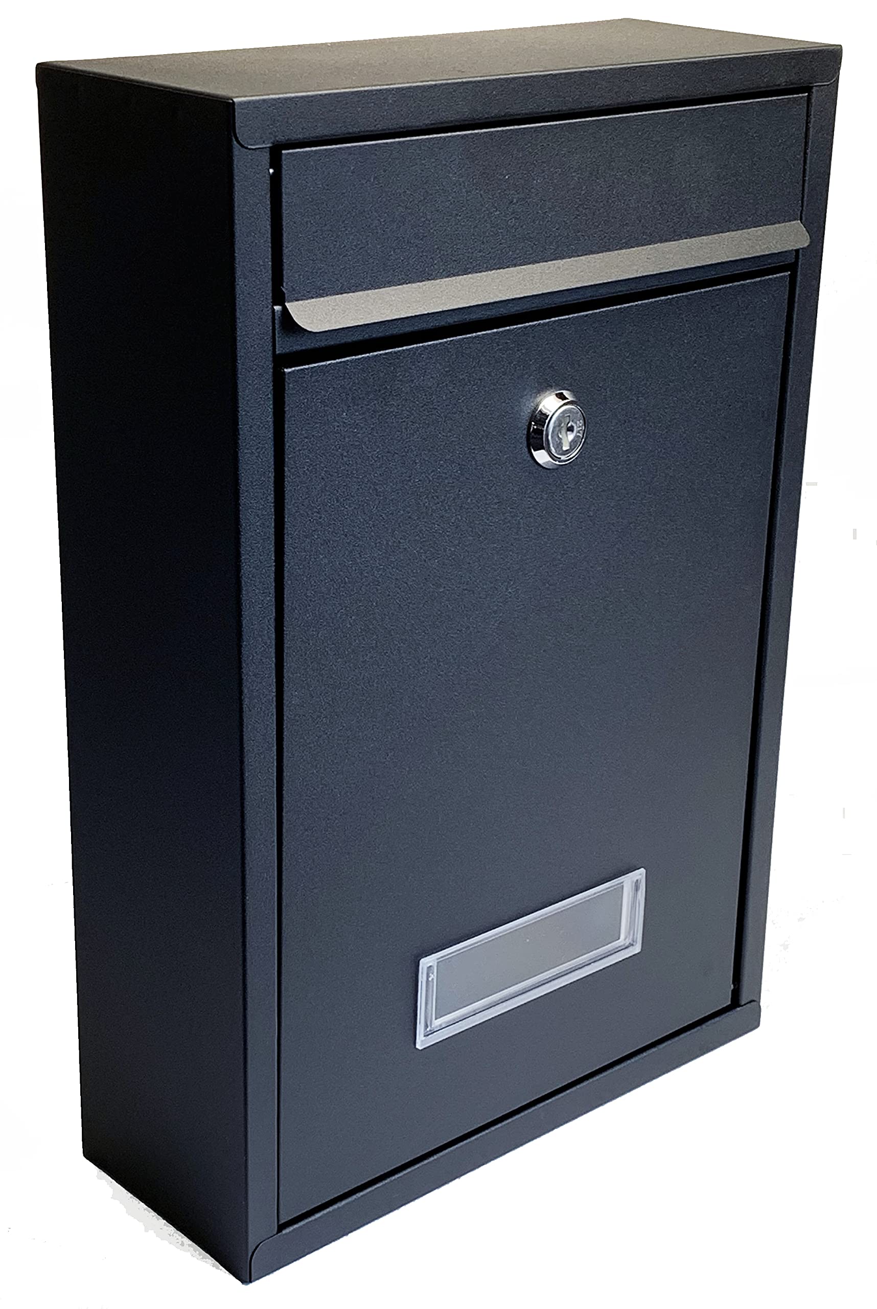 Buckingham Wall Mounted Steel Lockable Mail, Post, Letter Box, Weather Resistant Black by Buckingham