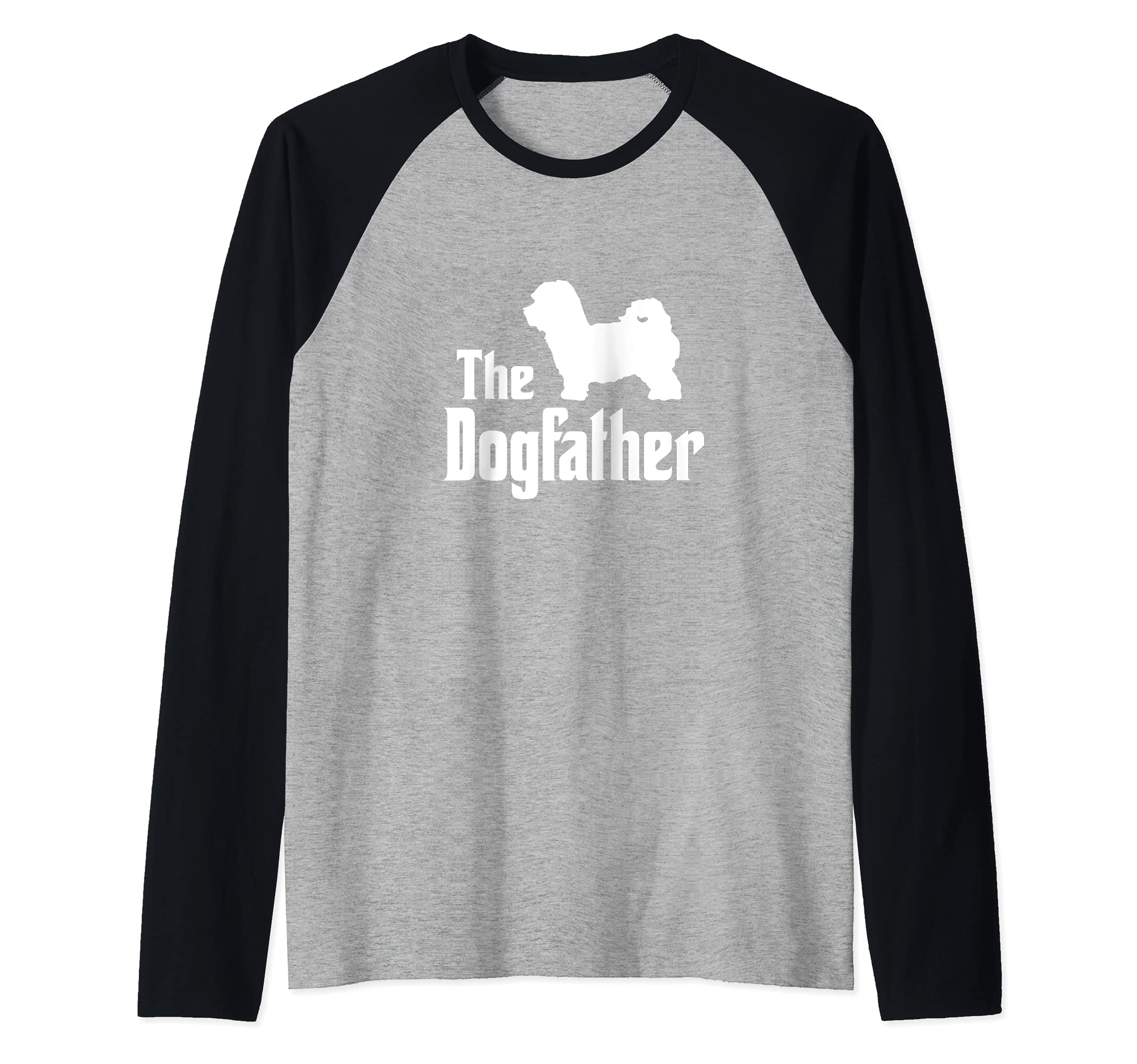 The Dogfather - funny dog gift, funny Maltipoo Raglan Baseball Tee