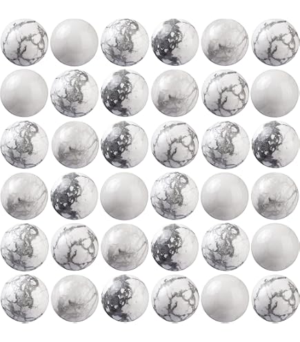 Wholesale Natural Round 8mm Stone Bead White Howlite Gemstone Loose Beads for Je