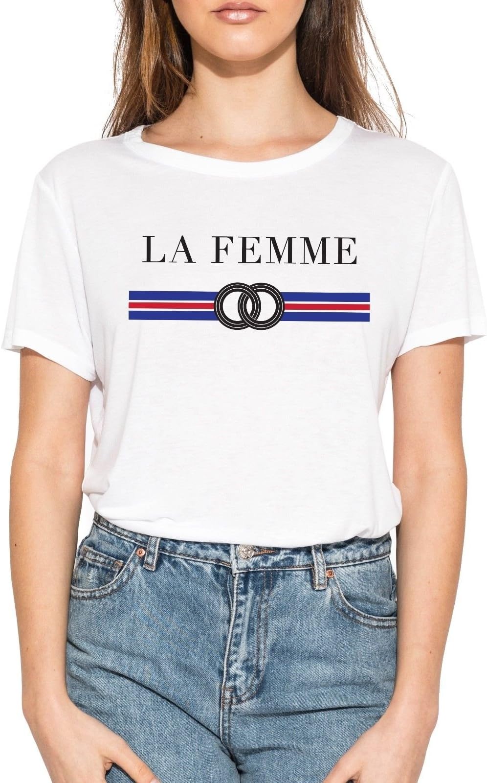 La Femme T-Shirt Women's Tee Top Fun Tumblr Grunge Slogan Fashion Paris French Designer Guilty