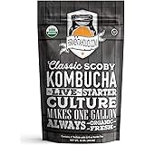 Fermentaholics ORGANIC Kombucha SCOBY With Twelve Ounces of Starter Tea - Live Starter Culture - Makes A One Gallon Batch - 1
