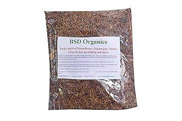 BSD Organics Purify dried Neem flower/Vepam poo/Indian Lilac for tea, garnishing and more - 400 gram