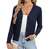 GRACE KARIN Womens Lightweight Cardigan Sweaters Trendy Button Up V-Neck Knit Cardigans Shrug Spring Fashion Clothes