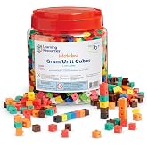 Learning Resources Interlocking Gram Unit Cubes | Linking Cubes, Math Manipulatives for Kids, Number Blocks Counting Toys, Plastic Unit Cube Set, 1,000 Pieces, Ages 6+