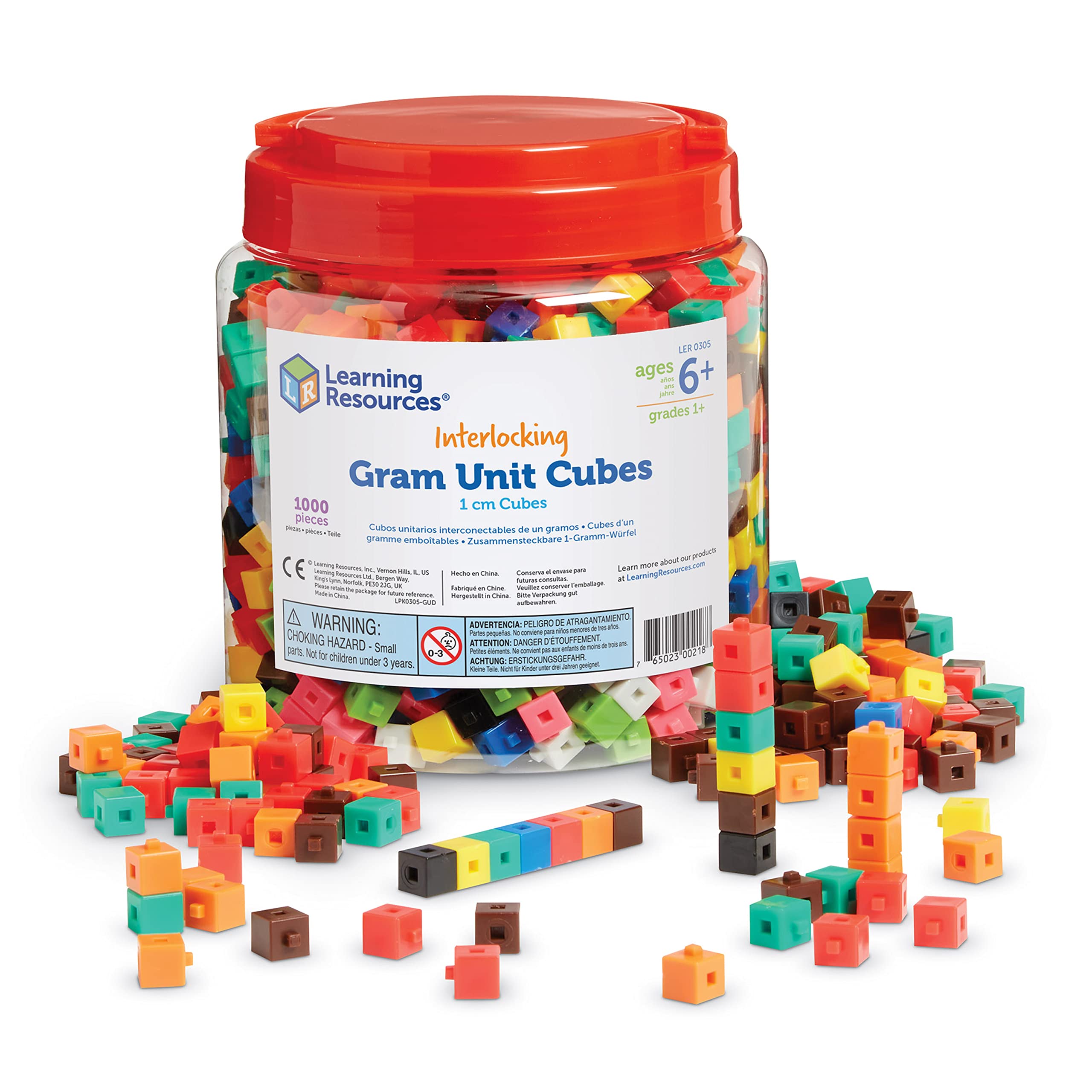 Unit Cubes In Math Lab Mua Learning Resources Interlocking Gram Unit Cubes - 1,000 Pieces ...