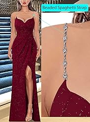 VFSHOW Womens 2024 Formal Prom Maxi Dresses Ruched