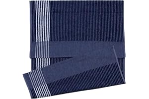 DEVANT SPORT TOWELS Devant Sports Towels Extra Large Caddy Golf Towel, Navy/White Stripes