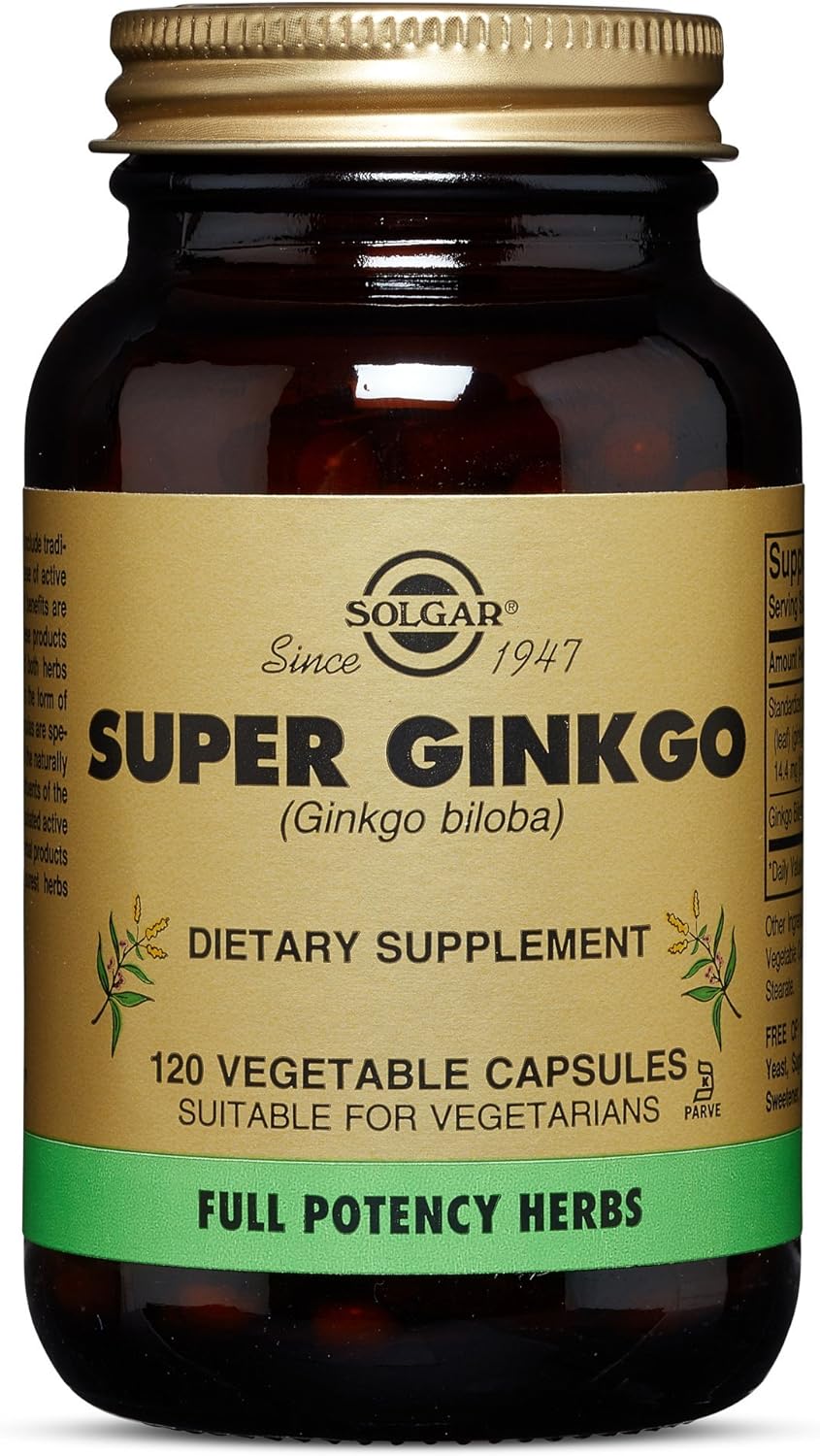 Solgar – Full Potency Super Ginkgo, 120 Vegetable Capsules: Health & Personal Care