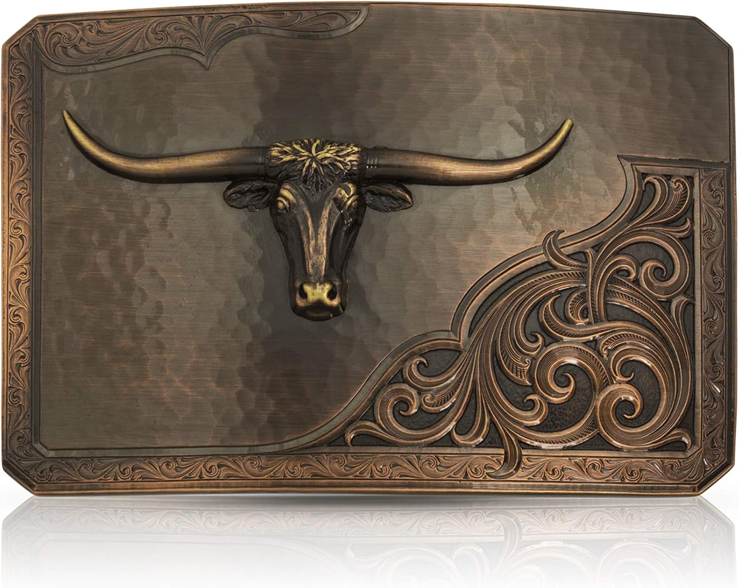 Montana Silversmiths Rough Out with Longhorn Buckle: Clothing