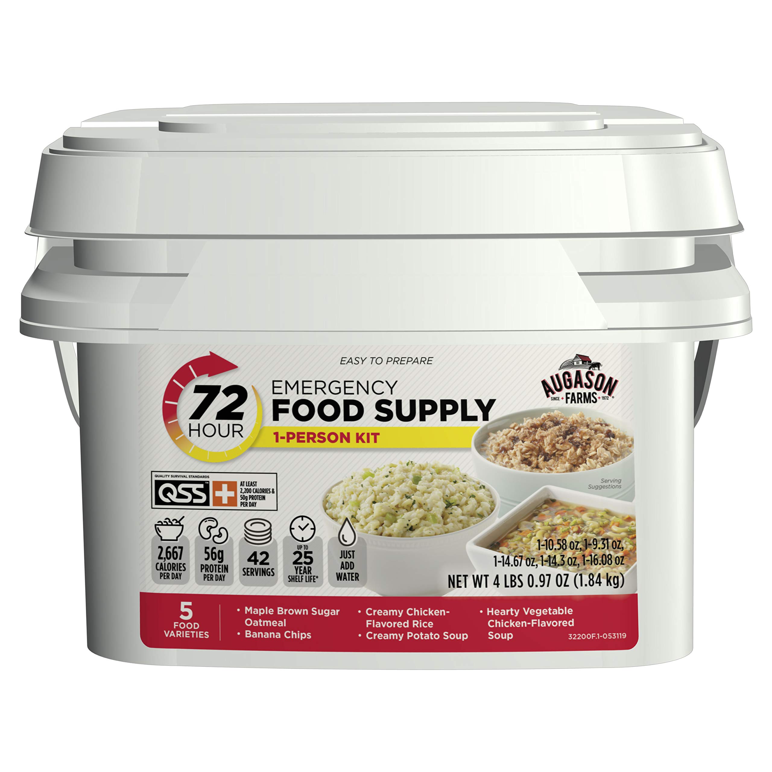 View 1 of *BBD Feb 12, 2035* Augason Farms 72-Hour 1-Person Emergency Food Supply Kit 4 lbs 1 oz