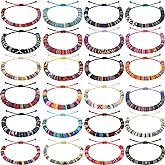 Sureio 24 Pieces VSCO Bracelets for Friendship Bracelets Woven Braided for Women and Men Boho Adjustable Ethnic Tribal Rope String