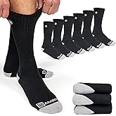 BAMBOO SPORTS Premium Bamboo Rayon Crew Work Socks- Moisture Wicking, Odor Eliminating Crew Socks for Men