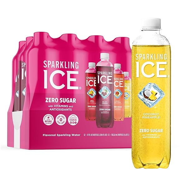 SPARKLING ICE PINK VARIETY PACK, FLAVORED SPARKLING WATER,...