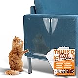 THLHKD Anti Cat Scratch Furniture Protector, 16PCS Single Side Couch Protector for Cats, Cat Scratch Deterrent Tape, Couch Pr