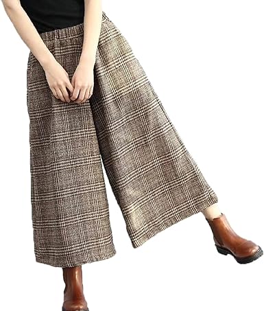 womens plaid cropped pants