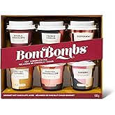 Bombombs Hot Chocolate Mix Gift Set, Hot Chocolate Mix in Mini Cup Packaging, Flavors Include Double Chocolate, French Vanill