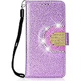 Galaxy S7 Edge ケース Zeebox® 高級PUレザー 薄型 簡約風 人気 手帳型 カバー Galaxy S7 Edge 全面保護 スタンド機能 カード収納 耐汚れ 耐衝撃 カバー, 紫の