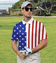 uideazone Mens USA Polo Shirts American Patriotic