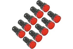 (10) YC-22R-5 YuCo CE LISTED 22MM COMPACT PANEL Mount INDICATOR PILOT LIGHT LED RED 480V AC