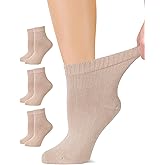 LAETAN Women's Diabetic Ankle Socks, Made with Rayon derived from Bamboo | Loose Fit, Seamless | Size 6-9/10-12, 3 Pairs