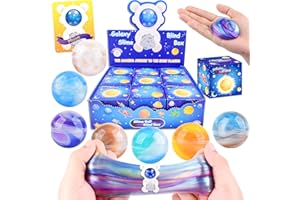 MERMAIDSLIME Galaxy Slime Party Favors, 9 Pack Galaxy Slime Ball - Stretchy, Non-Sticky, Mess-Free, Perfect Classroom Rewards, Birthday Gifts, Party Supplies, Stress Relief, Sensory Toys for Girls and Boys