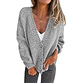 PRETTYGARDEN Cardigan Sweaters for Women Trendy Fall 2026 Long Sleeve Button Down Oversized Chunky Knit Sweater Outerwear