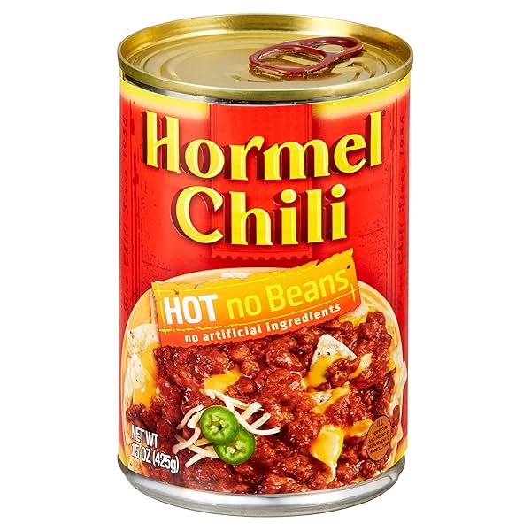 HORMEL CHILI HOT NO BEANS, 15 OUNCE (PACK OF 6)