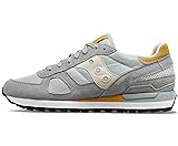 Saucony Men's Shadow Original Sneaker, Grey/Tan, 3.5