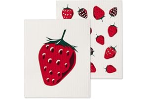 Abbott Collection 1284-ASD-BERRY-01 S/2 Strawberry Dish Cloth-6.5x8 L, 1 EA