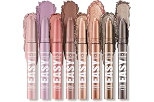 LANGMANNI Eyeshadow Stick,8 PCS Waterproof Multi-Color Eyeshadow Pen Set,Creamy Long-Lasting Eye Makeup Kit,Natural & Shimmer Shades Contour Stick,Perfect Gifts For Women (#G-8 Colors)