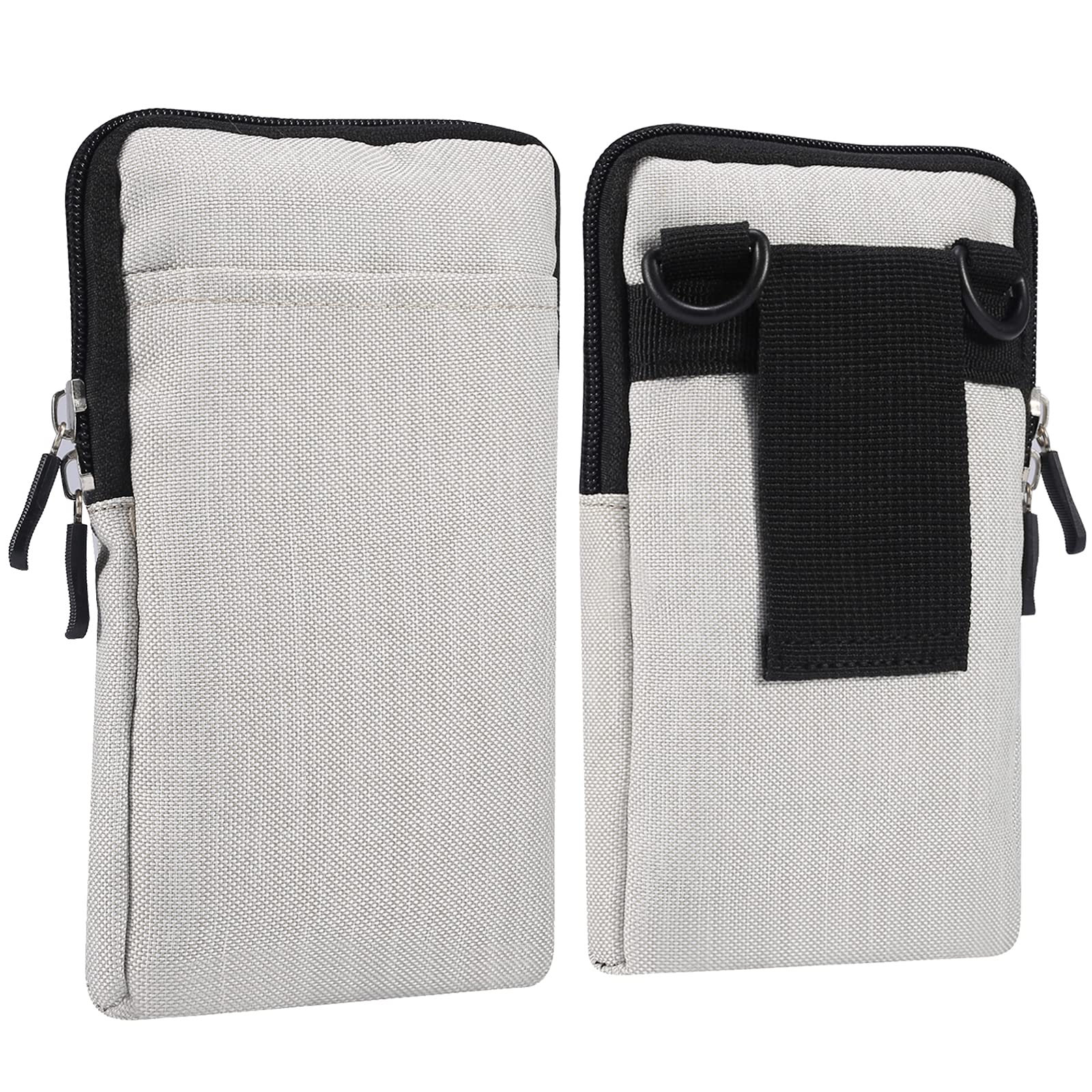 Crossbody Cell Phone Bag for Men, Cell Phone Belt Clip Case Waterproof, Outdoor Travel Zipper Cellphone Shoulder Messenger Bag Smartphone Waist Pack Pouch Wallet Handbag with Belt Loop Card Slot