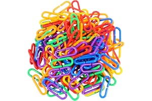 ibasenice 150pcs Plastic C-Clips Hooks Educational for Creative Geometric Chain Links Building Blocks Early