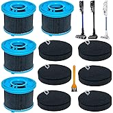 Vacuum Filters Kit Replacement for Bissell 4052 4039 4137 PowerClean FurGuard 280W and FurFinder 200W Self-Standing Cordless Vacuum, 4 Filters and 6 Pre-Filter Pads Set included