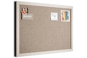 FLUXYNARA Fluxnara Foldable Cork Board Alternative, Felt Bulletin Board 24" x 18" Oatmeal Frame with 16 Adhesive Tabs, Pin Board for Home Office, Classroom, Entryway, Kitchen Wall Decor—Deep Camel