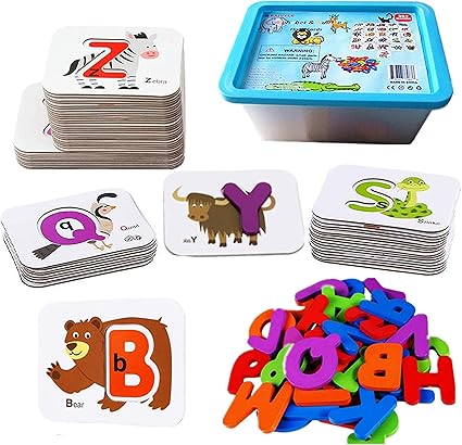 Amazon Com Wooden Letters And Numbers Animal Puzzle Flashcards Set Abc Montessori Educational Toys Gifts For 2 3 4 Year Old Preschool Learning Activities Number And Alphabet Flash Cards For Toddlers 2 4 Years
