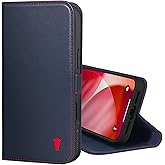 TORRO Leather Case Compatible with iPhone 17 Pro Max 6.9" 2025 - Premium Leather Wallet Flip Case with Kickstand and Card Slots (Compatible with Official MagSafe Chargers) - Navy Blue