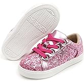 Felix & Flora Toddler/Little Kid Girls Running Shoes Sports Sneakers Princess Casual Glitter Shoes.