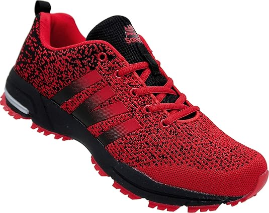 Herren Sportschuhe Sneaker Turnschuhe Schuhe Art.-Nr. 226 rot-schwarz