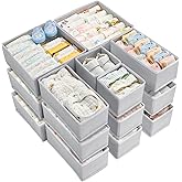 Vtopmart 18Pack Drawer Organizer for Clothes, Underwear Organizer Bins, Foldable Fabric Closet Storage Organization, Dresser