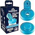 Mason Jar Lids Wide Mouth Plastic 4 pack-USA Made-Flip Cap Screw Top Pour Spout Drink Hole - Leak-proof for Kerr and Ball Canning Jars - Airtight for Drinks to Go and Controlled Pouring - Teal