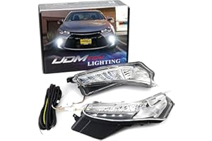 iJDMTOY OEM-Spec LED Daytime Running Lights/Turn Signal Compatible with 2015-2017 Toyota Camry LE SE or Special Edition (Switchback White LED DRL, Amber LED Blinker Lamp)