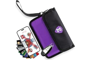 ELECTRASHIELDS Large Faraday Bags for Phones with Two Pockets, RFID Blocking Sleeves, Signal Blocking Shield, Faraday Key Fob Protector, RFID Faraday Pouch for Key fob w/Removable Handle